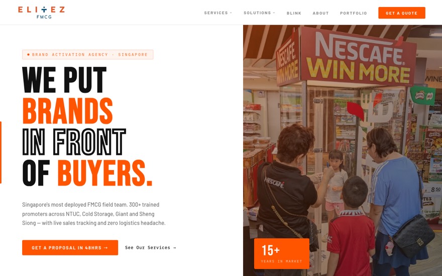 Elitez FMCG website